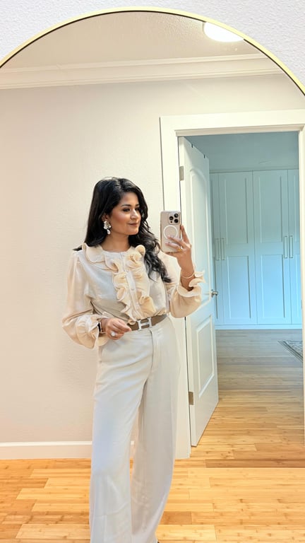 Elegant Ruffle Ensemble