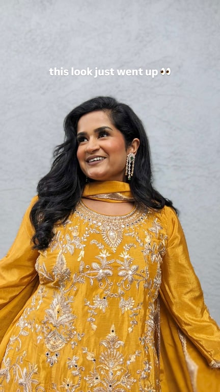Festive Yellow Embroidered Kurta Set
