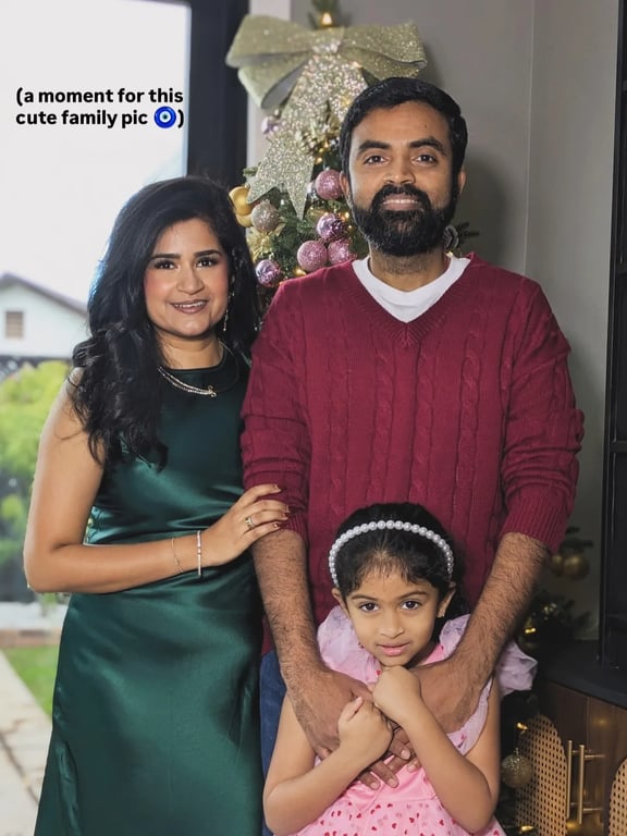 Festive Family Holiday Portrait