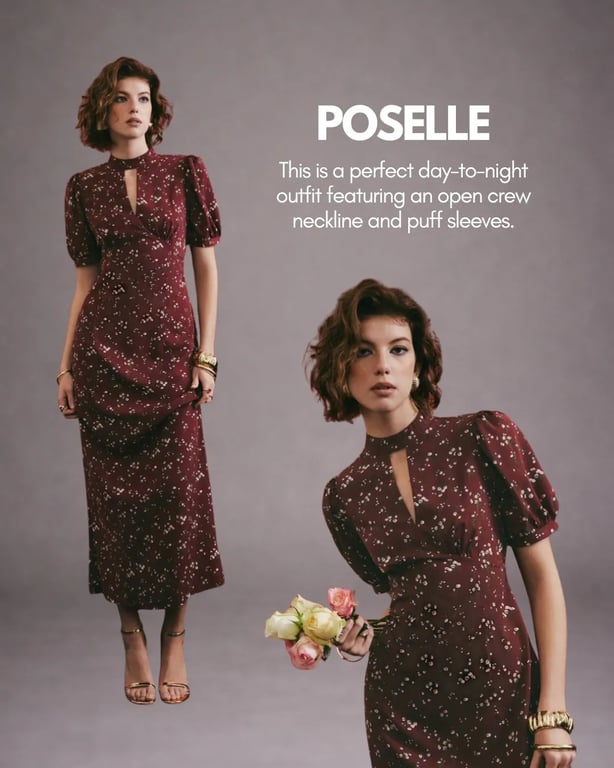 Vintage Floral Day-to-Night Dress