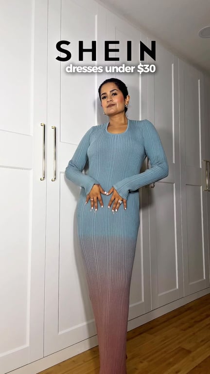 Gradient Ribbed Maxi Dress