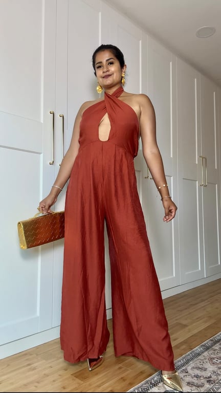 Elegant Rust Jumpsuit