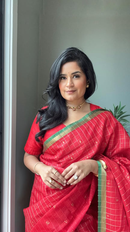 Classic Red Saree Elegance