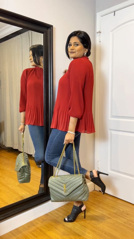 Chic Red Office Elegance