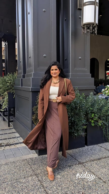 Elegant Coat and Skirt Ensemble
