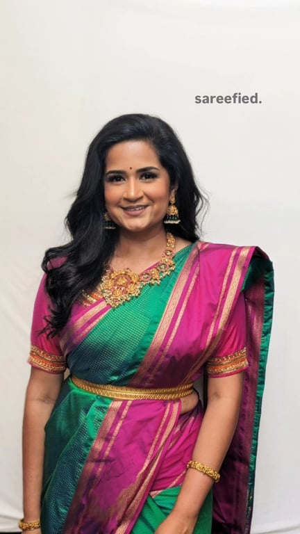Vibrant Indian Saree Ensemble