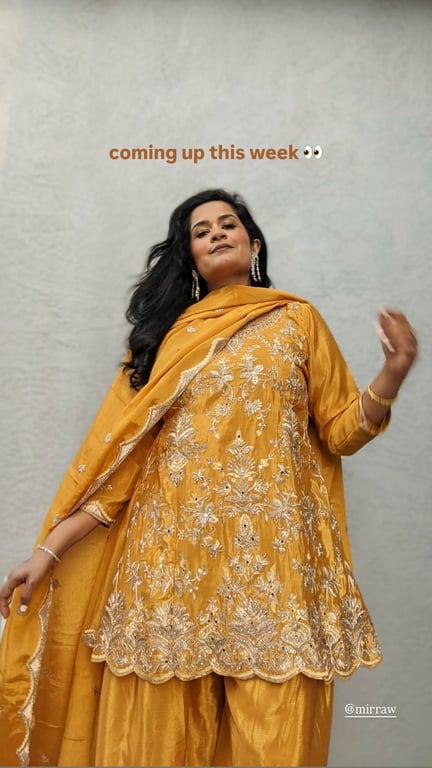 Golden Embroidered Ensemble