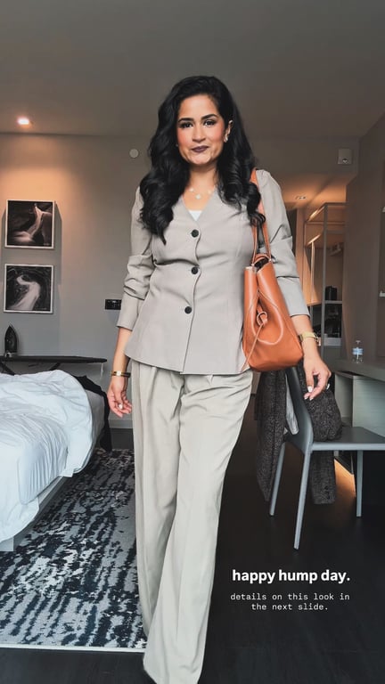 Polished Beige Pantsuit