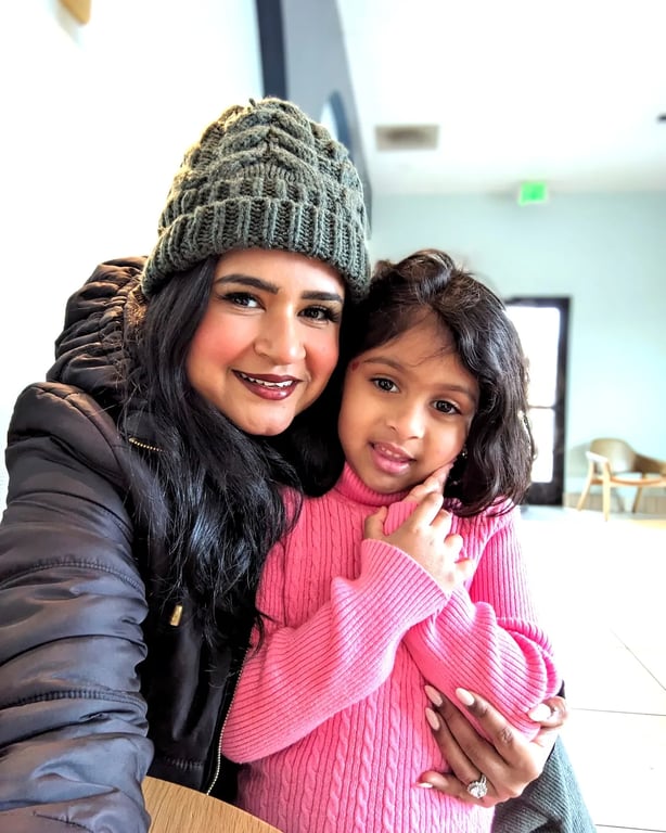 Cozy Mother-Daughter Duo